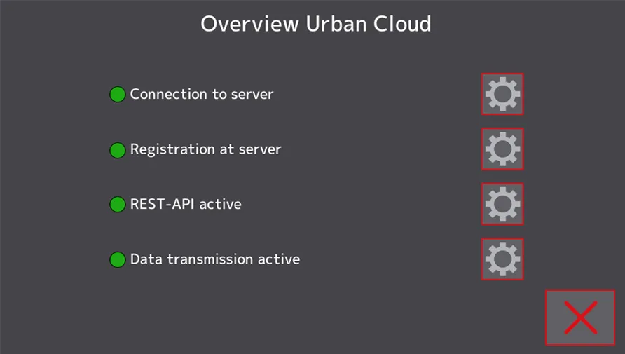 Urban Cloud service installation screen