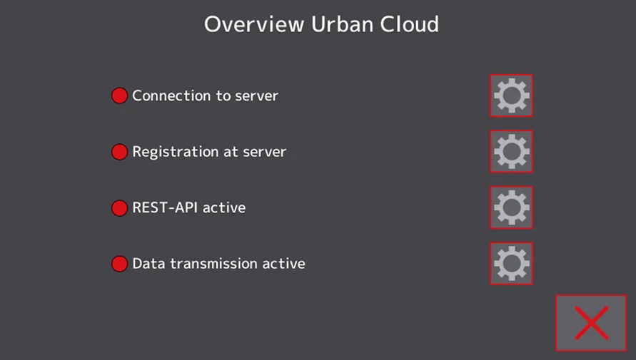 Urban Cloud service installation screen